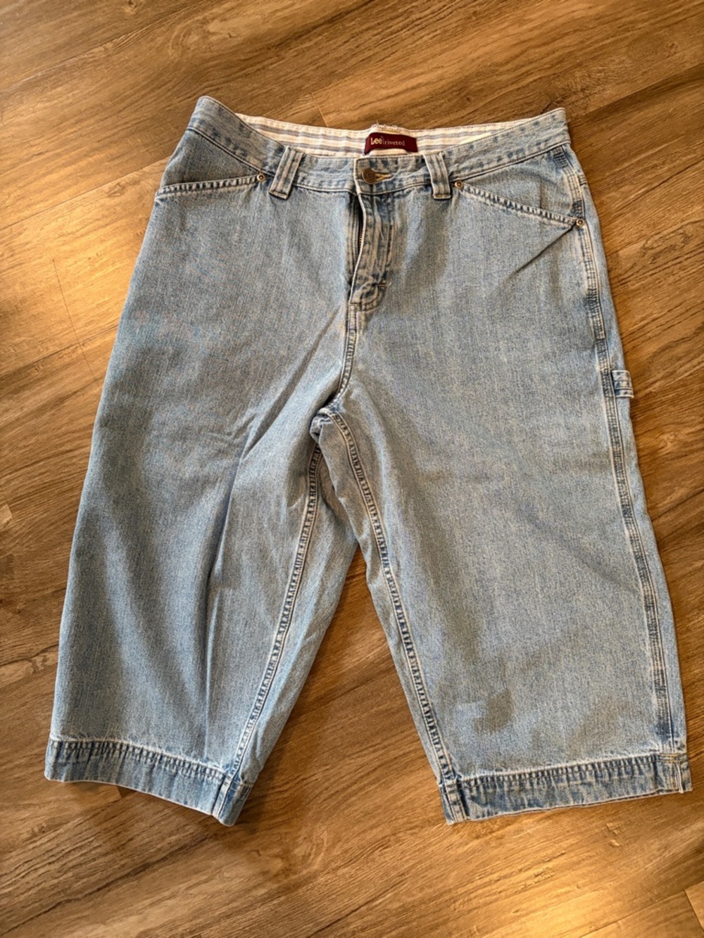 Lee Light Blue Denim Carpenter Shorts Size 12P